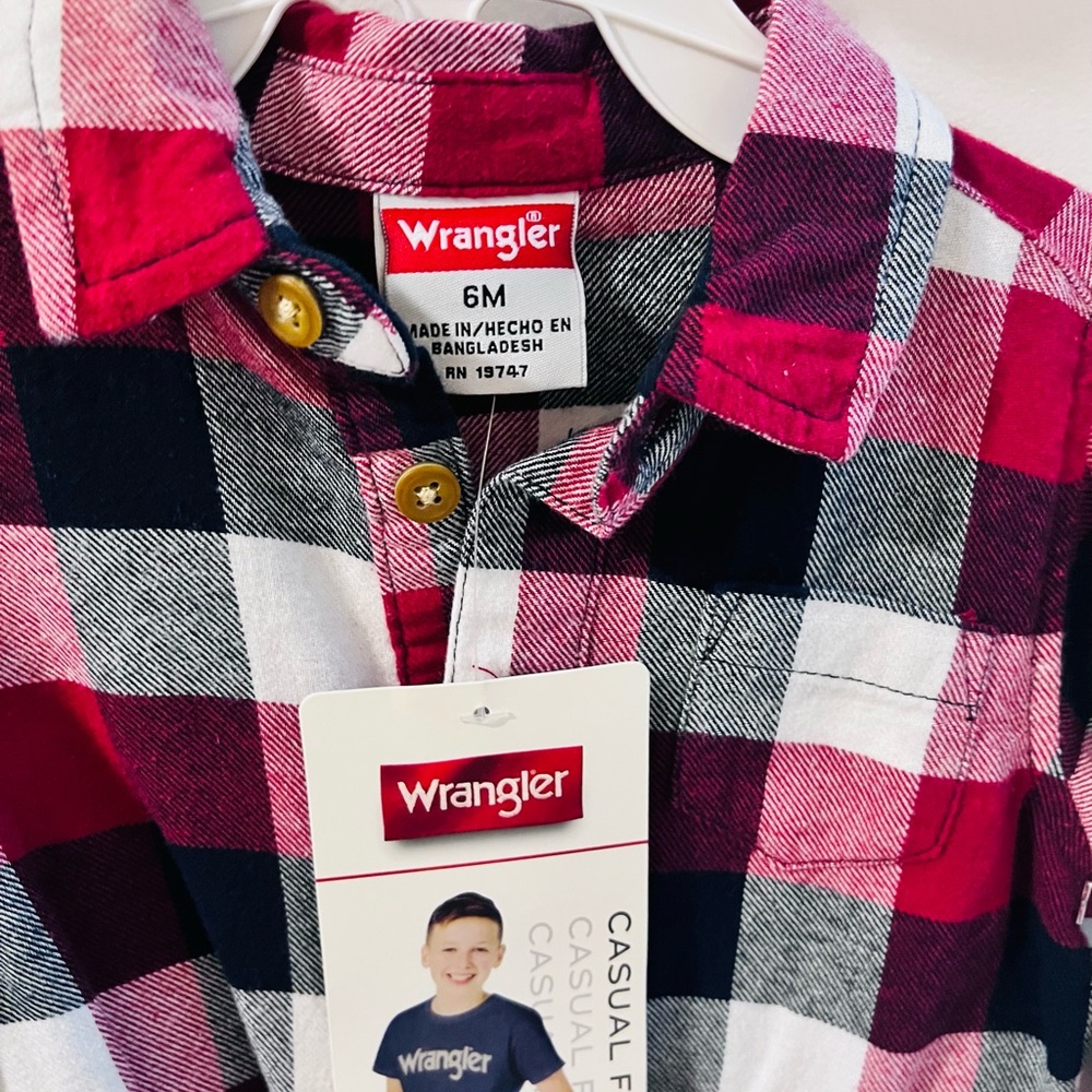 Wrangler Red and Black Checkered Shirt